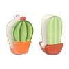 Transpac Ceramic Sienna Cactus Sponge Holder Set of 2 Spring Home Decorations - 2 of 3