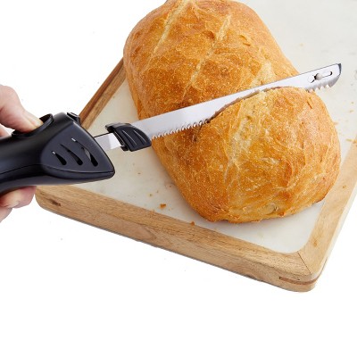 ELITRA HOME Professional Grade Easy Slice Electric Kitchen Knife, Includes Stainless Steel Serrated Blade, Carving Fork, and Storage Case