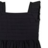 Hope & Henry Girls' Organic Pleated Bodice Sateen Party Dress, Black Sateen, 8 - 4 of 4