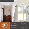 VAXCEL Burnaby 13-in W Mid-Century Modern Flush Mount Ceiling Light Fixture White Fabric Drum Shade - 4 of 4