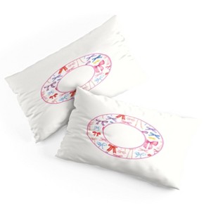Deny Designs King April Lane Art Fancy Bow Monogram O Microfiber Printed Pillow Sham - 1 of 3
