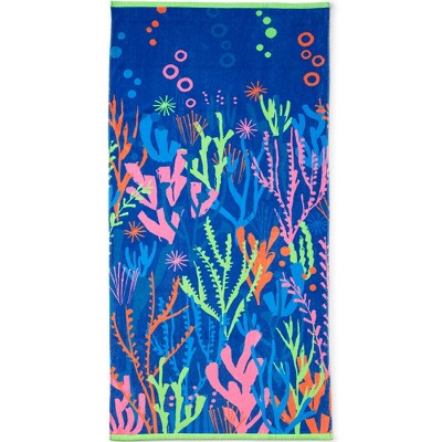 Lands' End Kids Printed Velour Beach Towel : Target