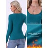INSPIRE CHIC Women's Long Sleeve Undershirts Slim Fit Scoop Neck Top Stretchy Soft Thermal Layering Shirt Base Layer Tee - 4 of 4