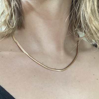 Thin Curb Chain Necklace - A New Day™ Gold : Target