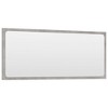 vidaXL Bathroom Mirror Concrete Gray 35.4"x0.6"x14.6" Engineered Wood - 3 of 4