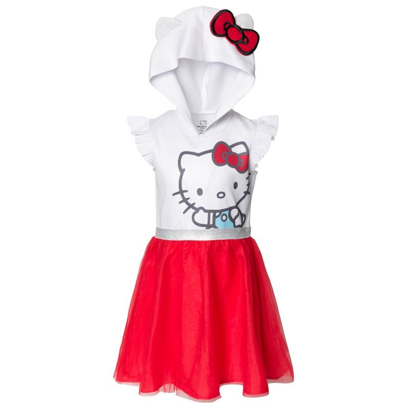 Hello Kitty Girls Mesh Cosplay Tulle Dress Toddler to Big Kid , 1 of 7