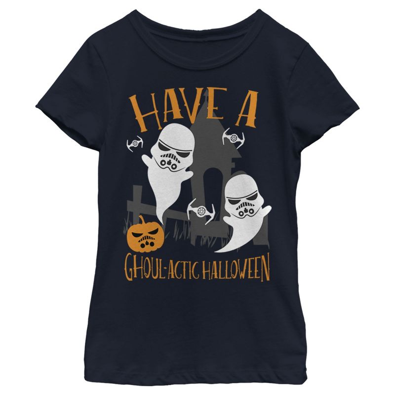 Girl's Star Wars Ghoulactic Halloween Stormtrooper T-Shirt, 1 of 5