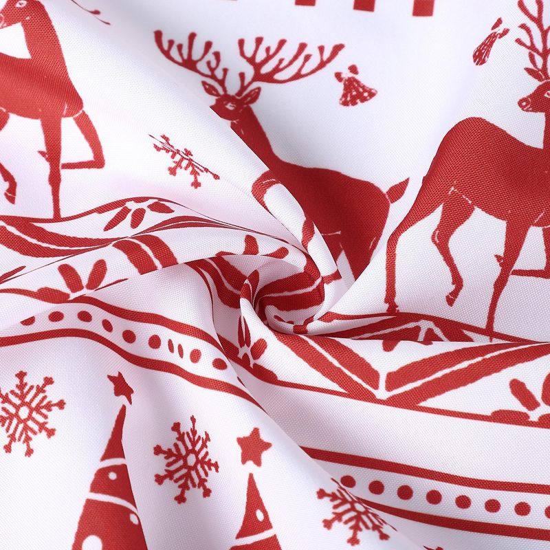 Farmhouse Christmas Tree and Deer Pattern Bathroom Kitchen Curtains, 4 of 7