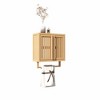LOVMOR Bathroom Bamboo Wall Cabinet with Towel Rack,Wall Mounted Toilet Storage Box for Bathroom,Kitchen,Living Rooms and Dining Rooms - 4 of 4