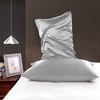 PiccoCasa Luxury Smooth Satin Hidden Zipper Closure Pillowcases 2 Pcs - 3 of 4