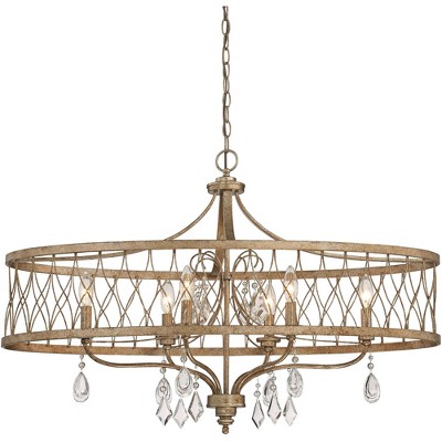 Minka Lavery Olympus Gold Chandelier 36" Wide Rustic Clear Glass 6-Light Fixture for Dining Room House Foyer Kitchen Entryway Home