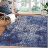 Washable Paisley Area Rug - Vintage Floral Distressed Low Pile Carpet, Non Slip Foldable Rug for Living Room Bedroom Dining Office - 2 of 4