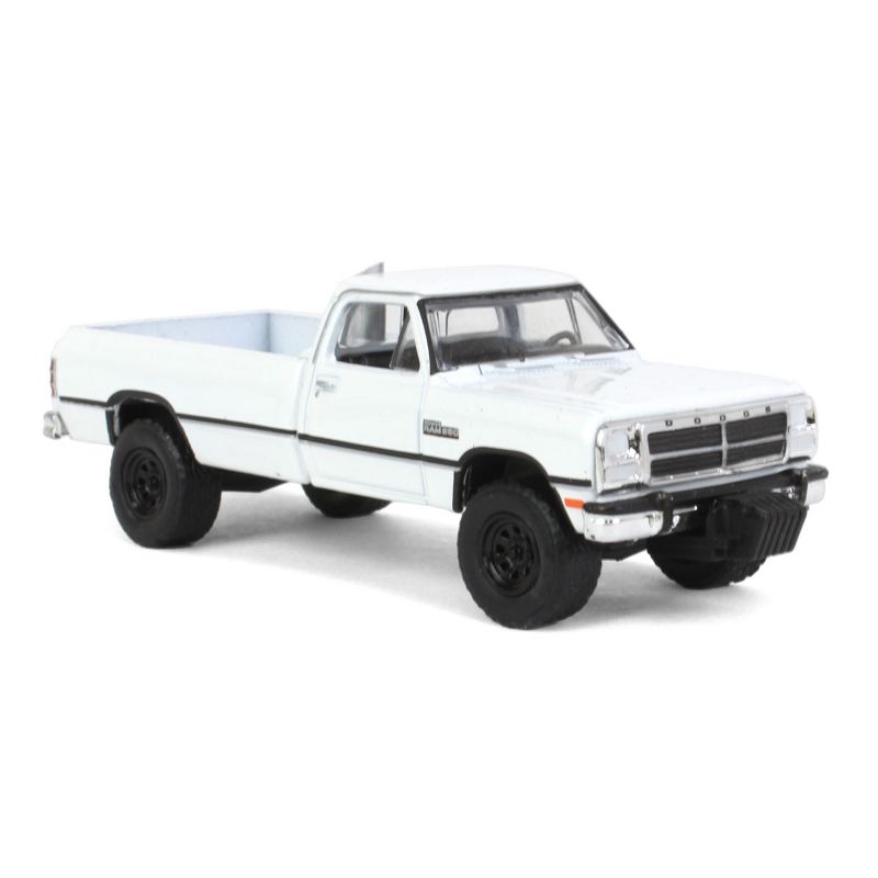 Greenlight Collectibles 1/64 1992 Dodge Ram 1st Generation White Pulling Truck Outback Toys Exclusive 51386-B, 2 of 6