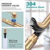 WOWOW Brass Single Handle Pull Down Sprayer Kitchen Faucet with Soap Dispenser - 4 of 4