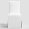 Samy Skirted Slipcover Dining Chair Twill White - Threshold™: Elegant Upholstered Seat, Rubberwood Frame, 250lb Capacity - image 2 of 4