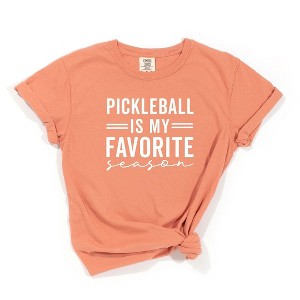 Simply Sage Market Women's Pickleball Is My Favorite Season Short Sleeve Garment Dyed Tee - 1 of 2
