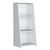VYNXARIA 47" White Bookcase with 3 Shelves - Compact Storage Solution - 4 of 4