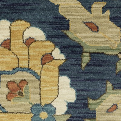Francesca Blue and Multi Synthetic Oriental Runner Rug 2.3x7.6