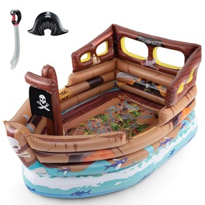 Infans Inflatable Pirate Ship Playhouse w/ Built in Motor Inflatable Toy Sword - 1 of 4
