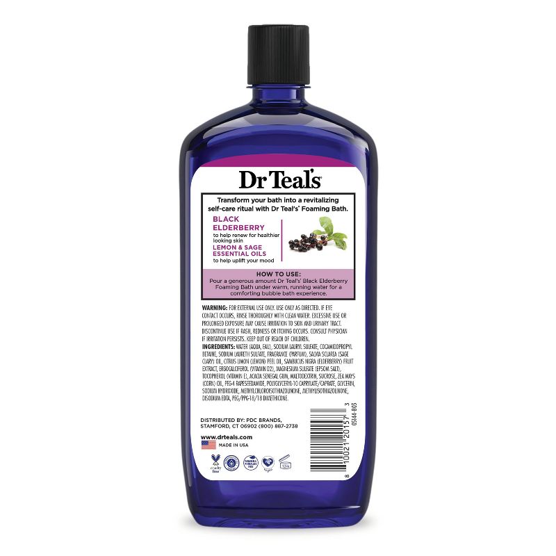 Dr Teal&#39;s Boost &#38; Renew Foaming Bubble Bath Elderberry Citrus, Patchouli and Peppermint - 34 fl oz, 6 of 9