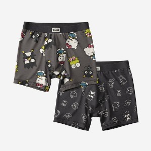 Men's Sanrio Boxer Briefs 2pk - Dark Gray/Black M : Target