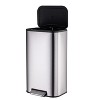 13 Gallon Stainless Steel Trash Can with Lid – Hands-Free Pedal Garbage Bin, Smudge & Fingerprint Resistant, for Kitchen, Bathroom - 3 of 4