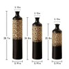 JANSNO Black Large Floor Metal Vase Set of 3 - Gorgeous Decor for Home, 20.8"/24.8"/28.7" Height - 3 of 4