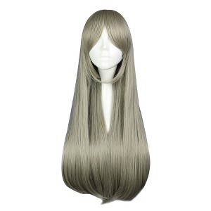 Unique Bargains Women's Wigs 30" Gray with Wig Cap - 1 of 4
