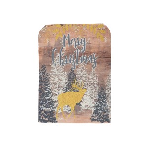 Unique Bargains Dining Chair Slipcovers Faux Linen Yellow Brown 22.44"x18.11" 1 Pc - 1 of 4