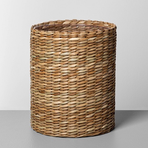 Seagrass Woven Wastebasket Beige - Hearth & Hand™ with Magnolia - image 1 of 3