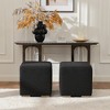 KINWELL 18.5" Wide Modern Square Boucle Upholstered Ottoman Entryway Footstool Set of 2 - 4 of 4