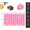 JDICTION 2-Pack Heart Shaped Silicone Molds, Non-Stick Food Grade Candy Molds for Chocolate, Jelly, Gummies, Candle & Lacquer Seal Making - 2 of 4