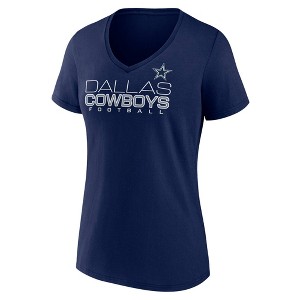 NFL Dallas Cowboys Women's Short Sleeve V-Neck Plus Size T-Shirt - 1 of 3