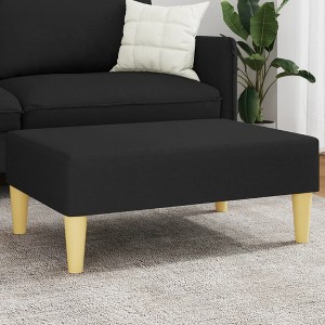vidaXL Footstool Black 30.3 in.x21.7 in.x12.2 in. Fabric - 1 of 4