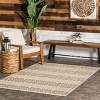 Nuloom Lorri Geometric 5x8 Indoor/Outdoor Area Rug for Living Room Patio Deck Front Porch Kitchen, Beige/Ivory - 2 of 4