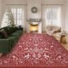 Washable Christmas Living Room Rugs,Xmas Decorative Festival Winter Holiday Bedroom Carpet, Non Slip Accent Floor Cover - 4 of 4