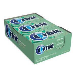 Orbit Sweet Mint Sugar Free Chewing Gum, 12 Packs Of 14-Pieces (168 Total Pieces) - 1 of 4