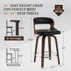 Bar Stools Set of 2, Barstools with SturdyWood Legs, Saddle Seat Counter HeightBar Stools for Kitchen Counter, Bar,24 Inch Farmhouse CounterStools - 4 of 4