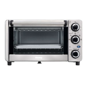 Danby DBTO0412BBSS 0.4 cu. ft./12L 4 Slice Countertop Toaster Oven in Stainless Steel - 1 of 4