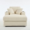 GDFStudio Vani Modern Corduroy Upholstered Chaise Lounge with Detachable Cushions - 3 of 4