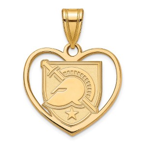 Black Bow Jewelry 14k Yellow Gold Plated Sterling Silver U.S. Military Academy Black Knights NCAA Pendant - 1 of 3