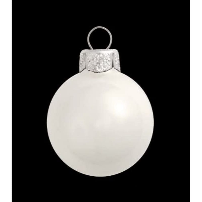Northlight Matte Finish Glass Christmas Ball Ornaments - 1.25" (30mm) - White - 40ct, 2 of 3