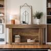 Hommoo 63" Farmhouse 2-Tier Wooden Console Table Vintage Brown - 2 of 4