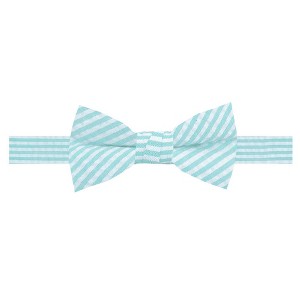 Jacob Alexander Young Boys’ Seersucker Striped Pre-Tied Bow Tie - 1 of 4