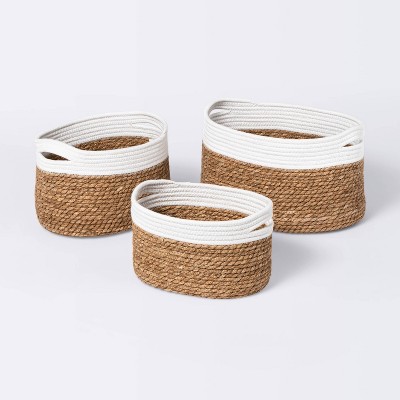 Oval Nesting Basket - Cloud Island™ - Natural/White - 3pc