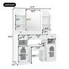 Vanity Desk Modern with Utility Compartment and Adjustable Shelves for Bedroom 43.2" - 3irtyhousy - 4 of 4