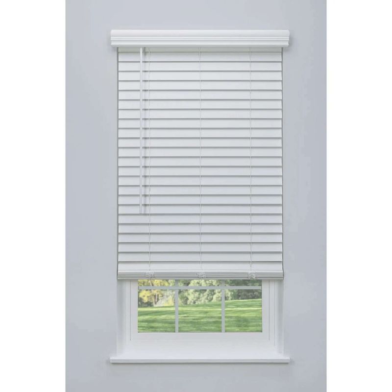 Linen Avenue Cordless Faux Wood Blind, Partial Inside Mount (Arrives ½ Inch Narrower), 1 of 9