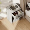 HOMLUX Modern End Table Nightstand Storage Drawer Display Shelf Beside Bedroom - 3 of 4