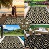Outdoor Rug Waterproof Reversible Rug for Patio, Moroccan Plastic Straw Rug Portable Floor Mat for Camping Travel Picnic - 4 of 4
