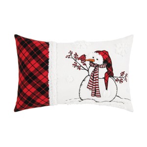 C&F Home 20" x 13" Snowman Embroidered Christmas Throw Pillow - 1 of 4